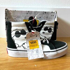 NEW! W/Box VANS x PEANUTS Collab! Joe Cool Sk8-Hi Sz Kids 13 SOLD OUT!
